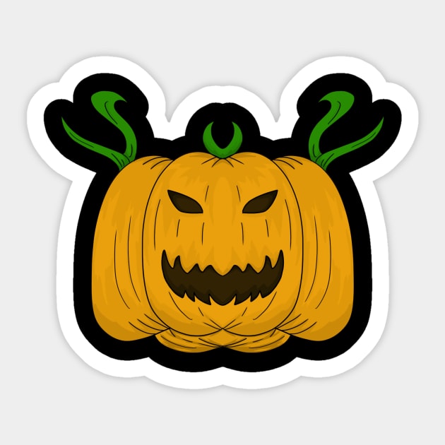 pumpkin head for halloween day Sticker by artindoart